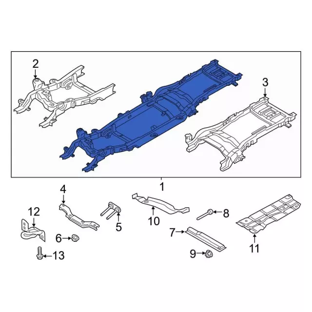 LC3Z5F040B - Body: Frame Rail for Ford Image