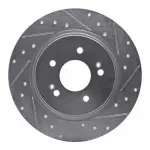 63103060R - : DFC Brake Rotor - Drilled and Slotted - Silver for DYNAMIC FRICTION Image