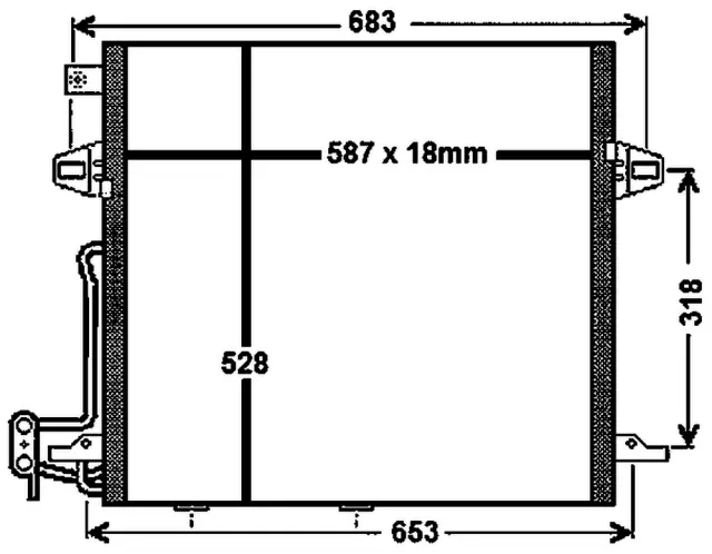AC756000P - Air Conditioning &amp; Heat: A/C Condenser for Mahle Image