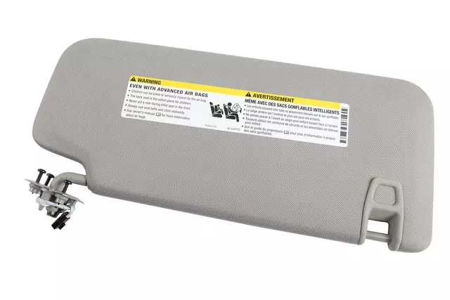23234424 - : Part# 23234424 Light Titanium Driver Side Sun Visor for Buick: Enclave | Chevrolet: Traverse | GMC: Acadia, Acadia Limited | Saturn: Outlook Image