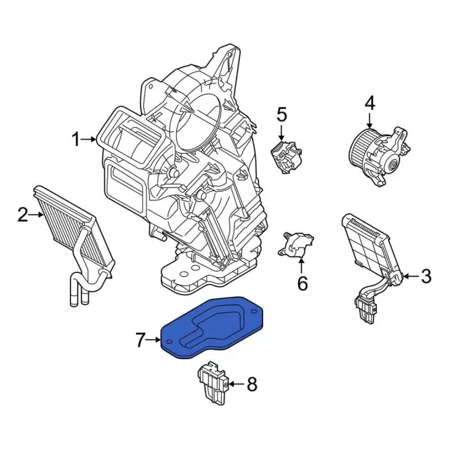 L1MZ19D746A - HVAC: Lower Cover for Ford: Explorer, Police Interceptor Utility Image