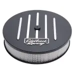 41663 - : Racing Series Black 14" Round Air Cleaner - 3" Pro-Flo Element (Deep Flange) for Edelbrock Image