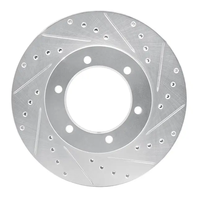 63176115R - : DFC Brake Rotor - Drilled and Slotted - Silver for DYNAMIC FRICTION Image