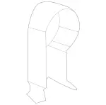 1235040246 - : Clip-Type Nut for Mercedes-Benz Image