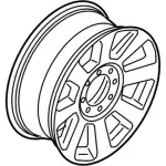 HC3Z1007L - : Wheel, Alloy for Ford: F-250 Super Duty, F-350 Super Duty, F-450 Super Duty Image