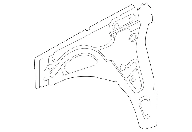 1666200487 - Front-End Assembly, Front Panel: Longitudinal Member for Mercedes-Benz: GL350, GL450, GL550, GL63 AMG, GLE300d, GLE350, GLE400, GLE43 AMG, GLE450 AMG, GLE550e, GLE63 AMG, GLE63 AMG S, GLS350d, GLS450, GLS550, GLS63 AMG, ML250, ML350, ML400, ML550, ML63 AMG Image image