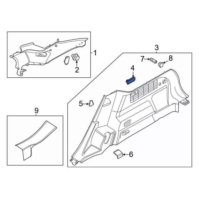 LJ8Z13776CB - : Cargo Lamp for Ford: Mustang Mach-E Image