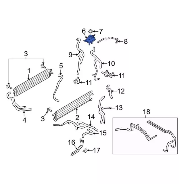 L1MZ8A080C - : Expansion Tank for Ford: Explorer, Police Interceptor Utility | Lincoln: Aviator Image