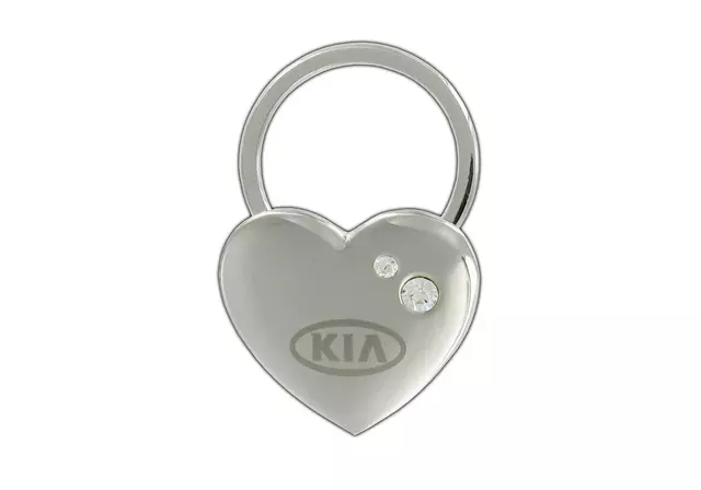 UM090AY702 - Keychain: Key Chain, Heart Shape W/Crystals for Kia: Amanti, Borrego, Cadenza, Carnival, Forte, Forte Koup, Forte5, K5, K900, Niro, Niro EV, Optima, Rio, Rio5, Rondo, Sedona, Seltos, Sorento, Soul, Soul EV, Spectra, Spectra5, Sportage, Stinger, Telluride Image
