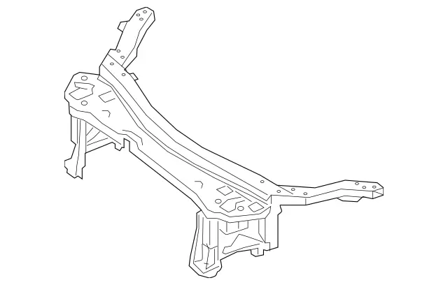 2136206300 - Front-End Assembly, Front Panel: Crossmember for Mercedes-Benz: CLS450, CLS53 AMG, E300, E350, E400, E43 AMG, E450, E53 AMG Image image