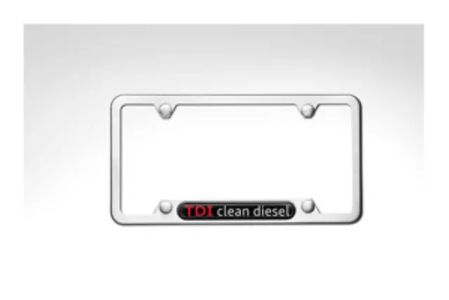 ZAW071801GZ10 - Exterior: TDI License Plate Frame for Audi: A3, A3 Quattro, A6 Quattro, A7 Quattro, A8 Quattro, Q5, Q7, S6, S7, S8 Image