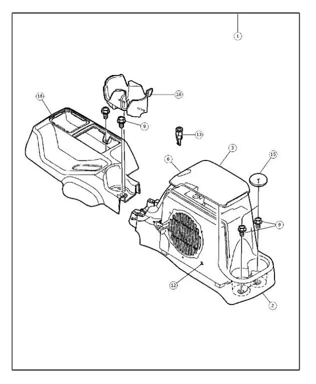 56038609AC - Instrument Panel and Radios and Consoles: Sub Woofer Speaker for Mopar Image