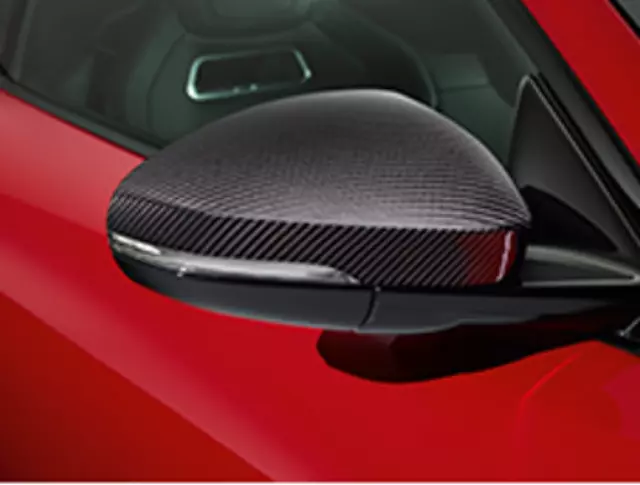 T2R25196 - Exterior: Mirror Cover, Silver Weave Carbon Fiber for Jaguar: F-Type Image
