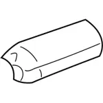 4C2Z5E212GA - Exhaust: Converter for Ford: E-150, E-150 Club Wagon, E-250, E-350 Club Wagon, E-350 Super Duty, E-450 Super Duty Image