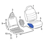 YC3Z78632A23AA - Body: Seat Cushion Pad for Ford: Excursion Image