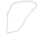 2117300178 - Rear Doors: Sealing Frame for Mercedes-Benz: E320, E500 Image