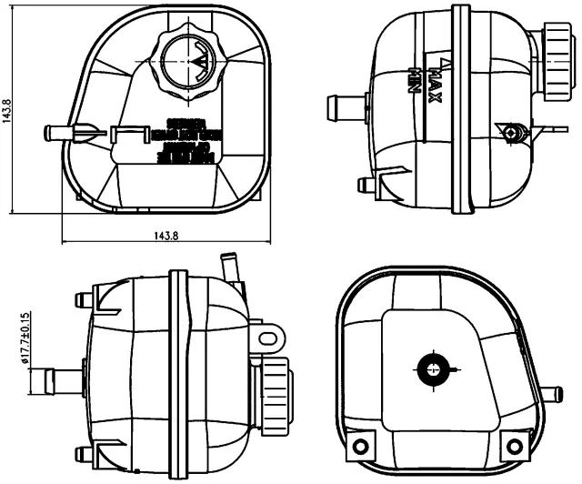 CRT85000S - : Engine Coolant Reservoir for Behr Image