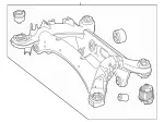 2533501308 - Rear Axle: Rear Axle Carrier for Mercedes-Benz Image