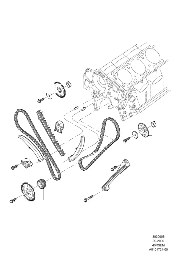 XL1Z6L266AA - Engine: Engine Timing Chain Tensioner for Ford Image