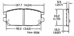 13050387 - : Disc Brake Pad Set for Dodge: Stealth | Eagle: Talon | Mitsubishi: 3000GT, Diamante, Eclipse, Galant Image