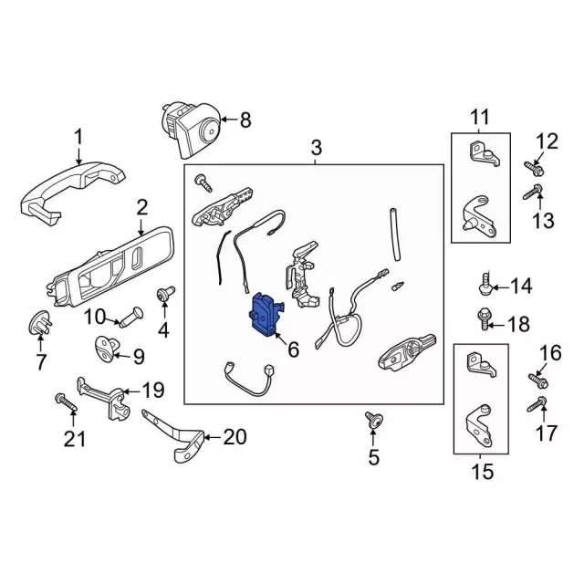 Door Lock Actuator Motor - Ford (MB5Z-78219A65-G)