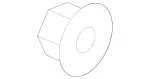 9905462 - Detachable Parts: Plastic Nut with Shank for Mercedes-Benz Image