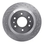 63148045R - : DFC Brake Rotor - Drilled and Slotted - Silver for DYNAMIC FRICTION Image