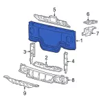 F5UZ16138A - Body: Radiator Support for Ford: E-150 Econoline, E-150 Econoline Club Wagon, E-250 Econoline, E-350 Econoline, E-350 Econoline Club Wagon, Econoline Super Duty Image