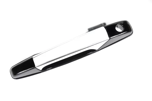 15930535 - : Part# 15930535 Chrome Driver Side Front Exterior Door Handle with Pin and Clip for Cadillac: Escalade, Escalade ESV | Chevrolet: Suburban 1500, Suburban 2500, Tahoe | GMC: Yukon, Yukon XL 1500, Yukon XL 2500 Image