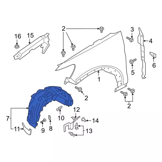 Fender Splash Shield - Ford (LB5Z-16103-D)