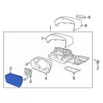 MB5Z17K707E - Body: Mirror Glass for Ford: Explorer Image