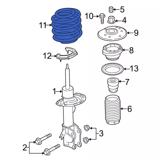 JG9Z5310L - Suspension: Coil Spring for Ford: Fusion Image