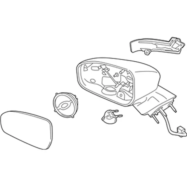 KS7Z17682ZA - Body: Mirror Assembly for Ford: Fusion, Police Responder Hybrid, SSV Plug-In Hybrid Image