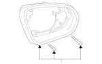 998101602 - : 1954-2022 Mercedes-Benz - Parts Kit, Mirror Frame for Mercedes-Benz: 180A, 220a, A220 Image