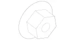 9901927 - Front Doors: Hexagon Nut with Flange for Mercedes-Benz: CLA250, CLA35 AMG, CLA45 AMG, CLA45 AMG S Image