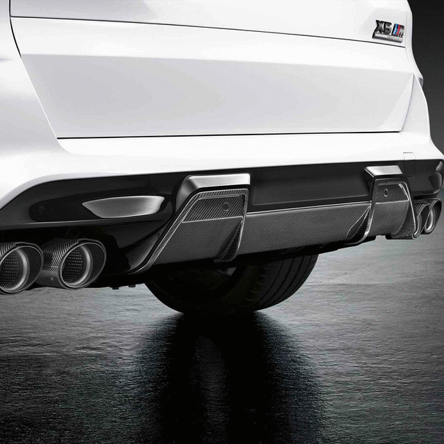 BMW OEM M PERFORMANCE QUAD EXHAUST TIP SET IN TITANIUM/CARBON FIBER - BMW (18-30-2-464-501)