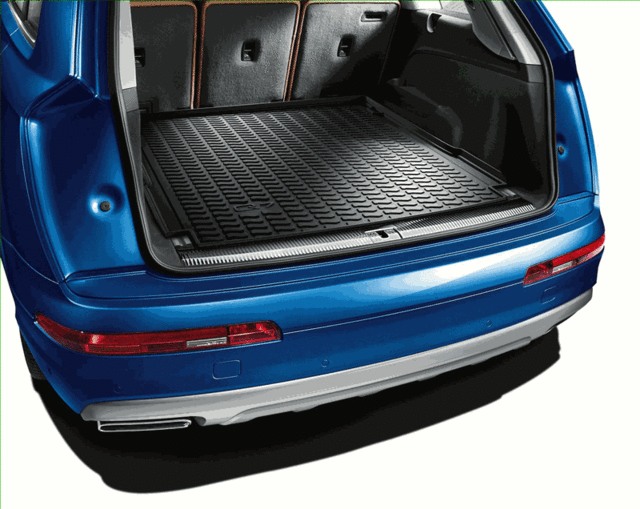 4M0061182 - Interior: 2017-2022 Audi Q7 SQ7 All Weather Rear Cargo Trunk Mat Black for Audi: Q7, SQ7 Image
