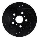 63376036L - : DFC Brake Rotor - Drilled and Slotted - Black for DYNAMIC FRICTION Image