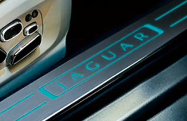 C2D30454 - : Sill Tread Plates, Illuminated, Front for Jaguar Image