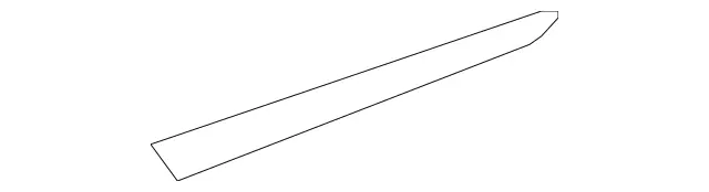 2517300122 - Body: Rear Molding for Mercedes-Benz Image