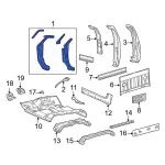 7C3Z2502500A - Body: Body A-Pillar for Ford: F-250 Super Duty, F-350 Super Duty, F-450 Super Duty, F-550 Super Duty Image