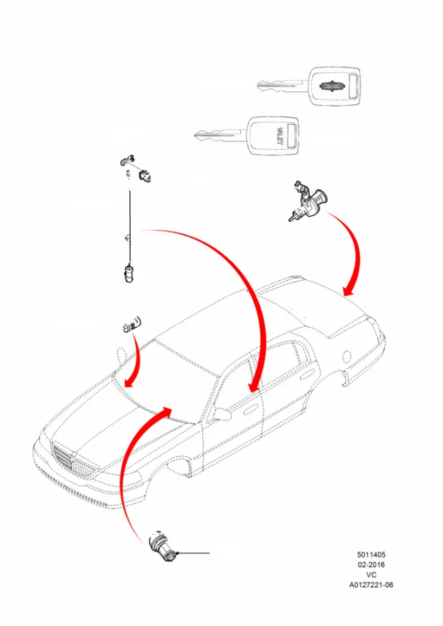 1L3Z11582A - Steering: Ignition Cylinder for Ford Image