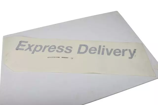 42468791 - : Passenger Side Rear Side Door Upper Decal for GM Image