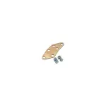 1491 - : Carburetor Throttle Cable Adapter Plate for Ford 351-W in Gold Finish for Edelbrock Image
