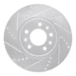 63153005L - : DFC Brake Rotor - Drilled and Slotted - Silver for DYNAMIC FRICTION Image