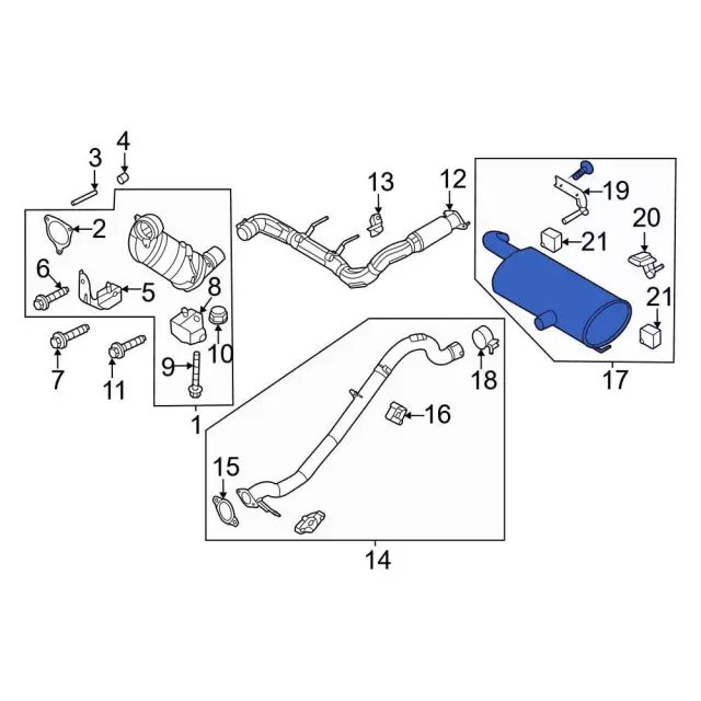 MB3Z5230AM - : Muffler for Ford: Bronco Image