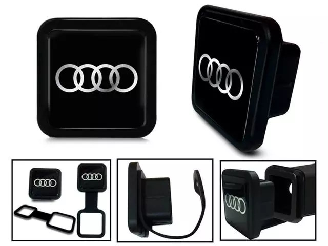ZAW092702B - Towing: Carbon Fiber Trailer Hitch Cap for Audi Image
