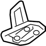 905701AA0A - Body: Striker for INFINITI: FX35, FX37, FX50, JX35, QX50, QX55, QX60, QX70 Image