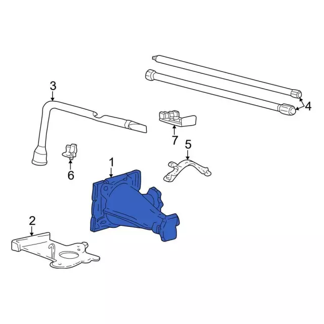 AC3Z17080D - Body: Jack Assembly for Ford Image
