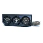 2347 - : GAUGE CONSOLE, OILP/WTMP/AMP, 2", 100PSI/280?F/60A, BLK DIAL, BLK BZL, AG for AutoMeter Image